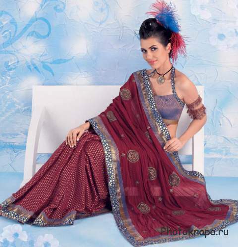 Женские индийские костюмы, платья, наряды - растровый клипарт