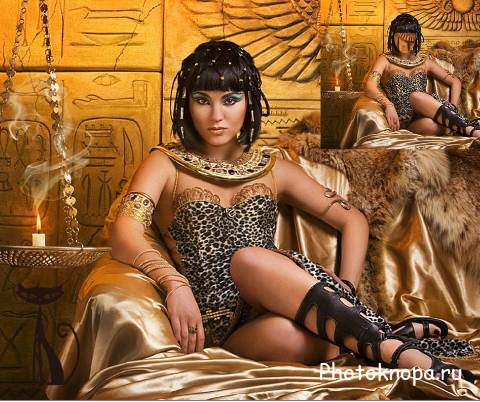 Женский шаблон для фотошопа - Клеопатра царица Египта