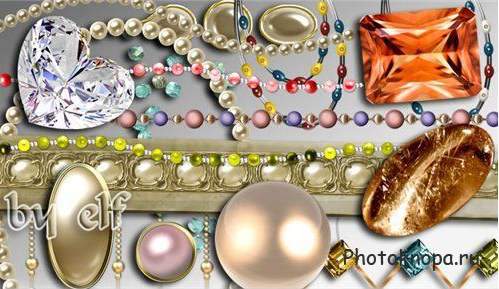 Бусы, украшения, жемчуга, драгоценные камни - PNG картинки