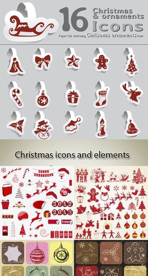 Рождественские картинки в векторе