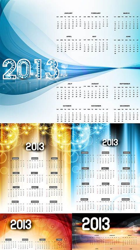 Календарные сетки в векторе на 2013 год змеи Календарные сетки в векторе на 2013 год змеи