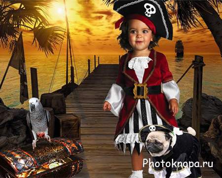 Шаблон  детский – Дочь  пирата