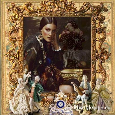 Рамка  женская – Перенесёмся в век барокко