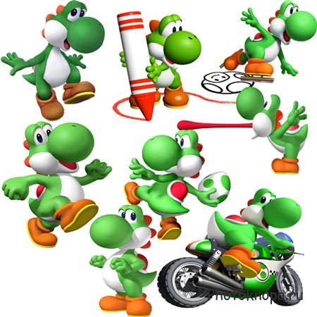 Клипарт детский – Динозаврик Yoshi Клипарт детский – Динозаврик Yoshi