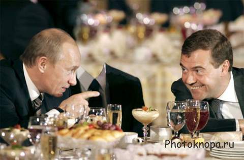  Мужской шаблон - Встреча с Медведевым и Путиным 