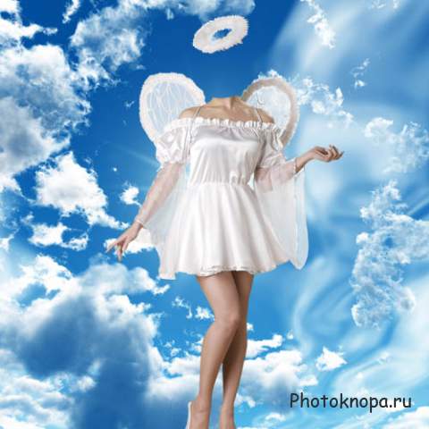 Женский костюм - Ангел с крыльями