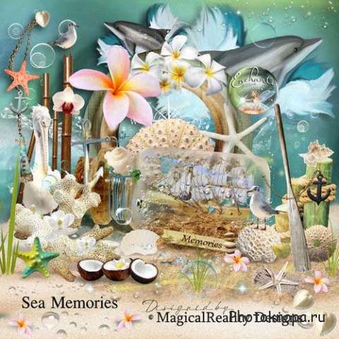 Большой морской скрап-комплект - Морские воспоминания