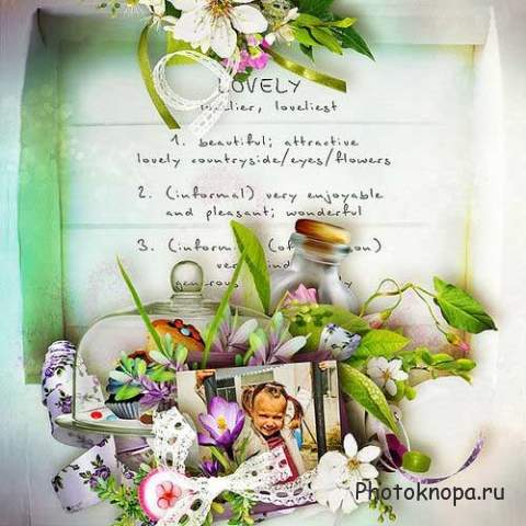 Великолепный цветочный скрап-комплект - Fleur et gourmandise 