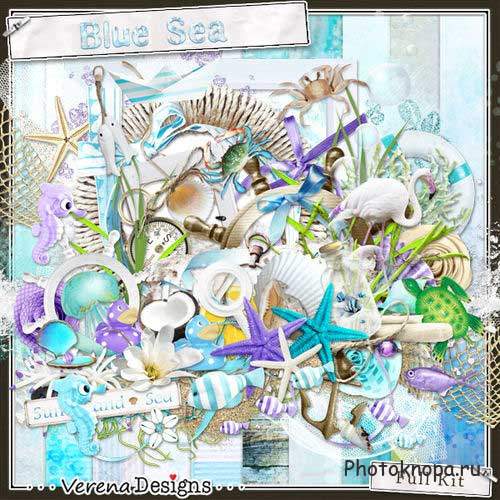 Морской скрап-комплект - Лазурное море