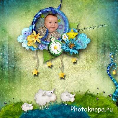 Детский скрап-комплект - Волшебная ночь Детский скрап-комплект - Волшебная ночь