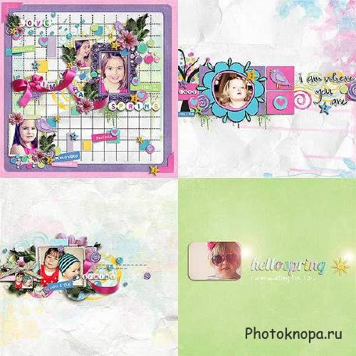 Набор для скрапбукинга - Hello Spring Набор для скрапбукинга - Hello Spring