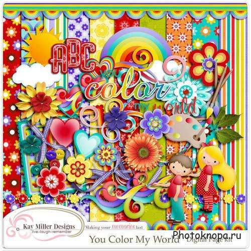 Красочный детский скрап-комплект - Мои цвета моего мира 