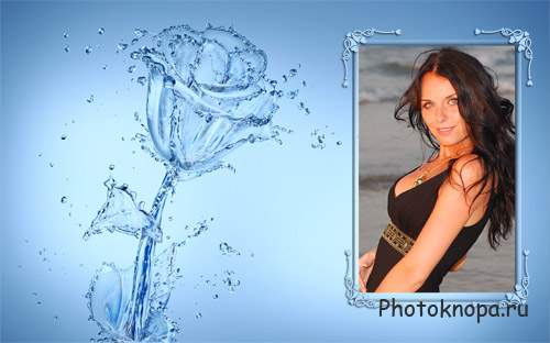  Рамка для фото - Цветок из воды 