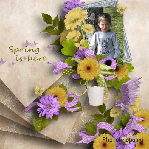 Цветочный скрап-комплект - Цвета весны 