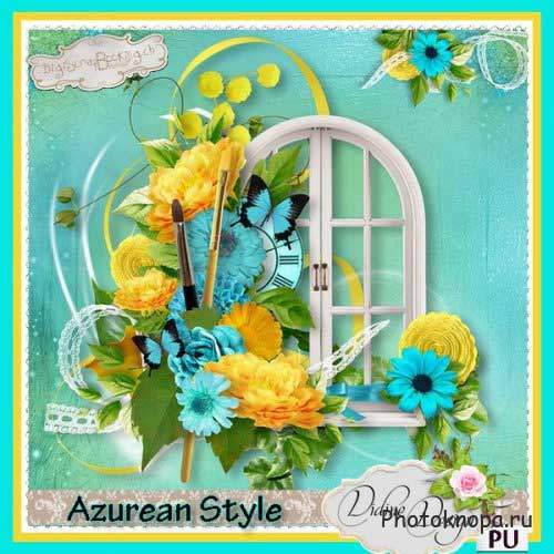 Цветочный скрап-комплект -  Azurean Style 
