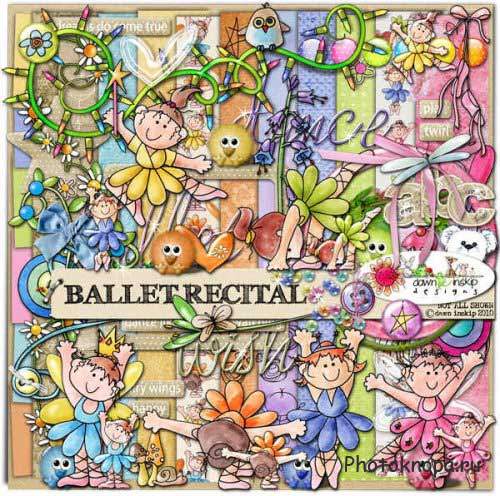 Детский скрап-комплект - Балетное выступление 