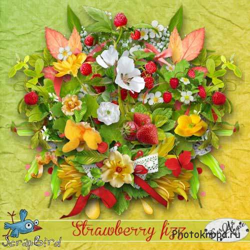 Яркий летний скрап-комплект - Strawberry fizz 