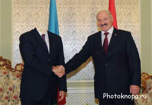 Шаблон psd - На встрече с президентом Лукашенко