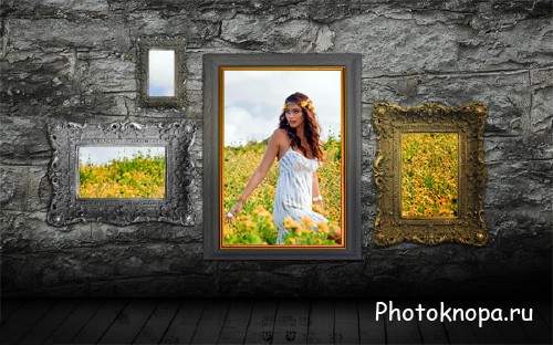 Фоторамка для фотошопа - Из четырех частей Фоторамка для фотошопа - Из четырех частей