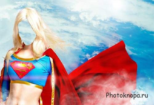  Шаблон для фото - Superwoman 