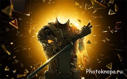 Photoshop шаблон - Костюм киборга Photoshop шаблон - Костюм киборга