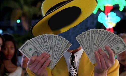 Шаблон для Photoshop - С кучей денег в желтом костюме