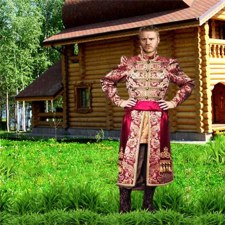 Шаблон мужской – Красный кафтан Шаблон мужской – Красный кафтан