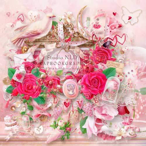 Романтический скрап-набор - Pink'N'Roses Романтический скрап-набор - Pink'N'Roses
