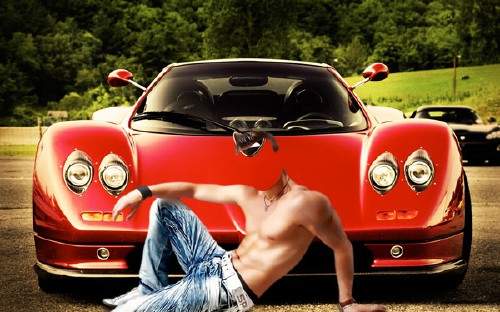 Шаблон для Photoshop - Красивый спорткар Шаблон для Photoshop - Красивый спорткар
