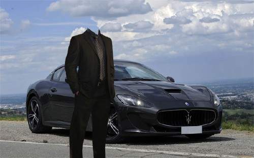 Шаблон для мужчин - Парень с Maserati Шаблон для мужчин - Парень с Maserati