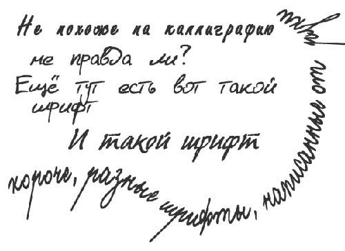 Набор шрифтов написанных от руки Набор шрифтов написанных от руки