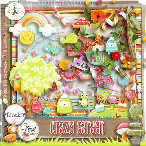 Детский скрап-набор - Crazy Garden Детский скрап-набор - Crazy Garden
