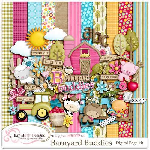 Детский скрап-набор - Barnyard Buddies