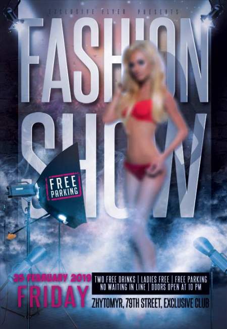 Fashion show psd flyer template Fashion show psd flyer template