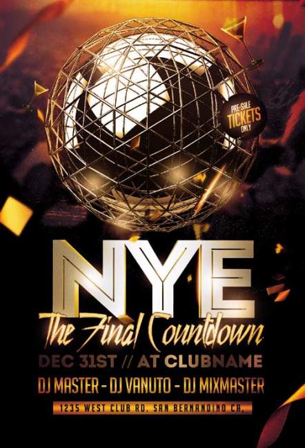 The Final Countdown psd flyer template The Final Countdown psd flyer template