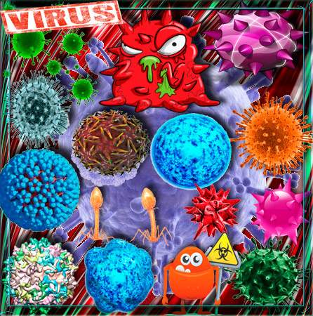 Png клипарты - Вирусы, коронавирусы