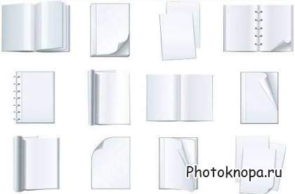 Белая бумага (листы, блокноты, книги, тетради)