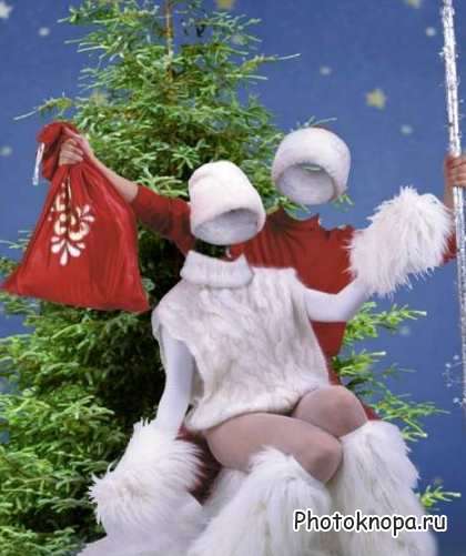 Дед Мороз и снегурочка - новогодние шаблоны, костюмы