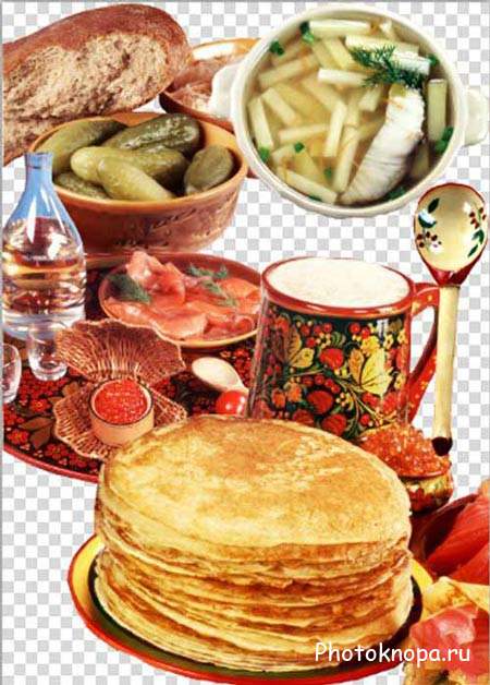 Русские национальные блюда часть 1 в PSD