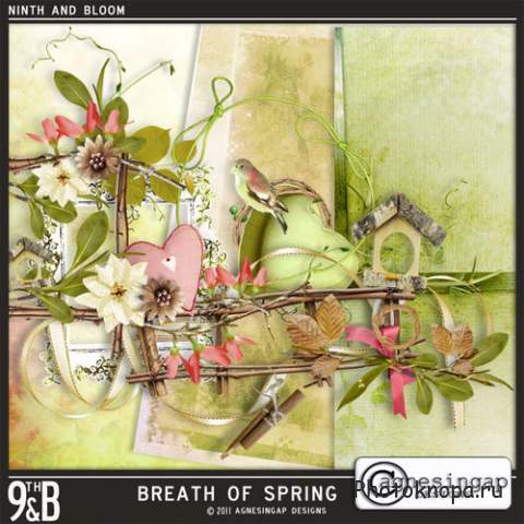Весенний мини-скрап - Дыхание весны