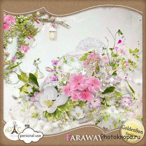 Нежный цветочный скрап-комплект - Faraway 