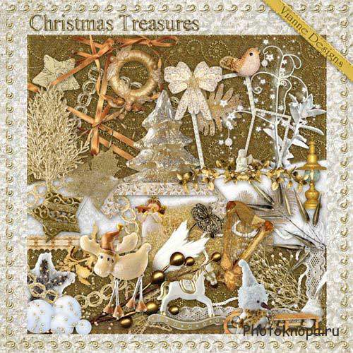 Рождественский праздничный скрап-комплект - Рождественские сокровища