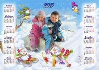 Детский зимний календарь на 2015 год - Веселые забавы