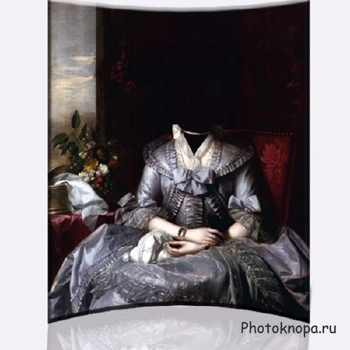 Шаблон женский - Женское старинное платье мадемуазель